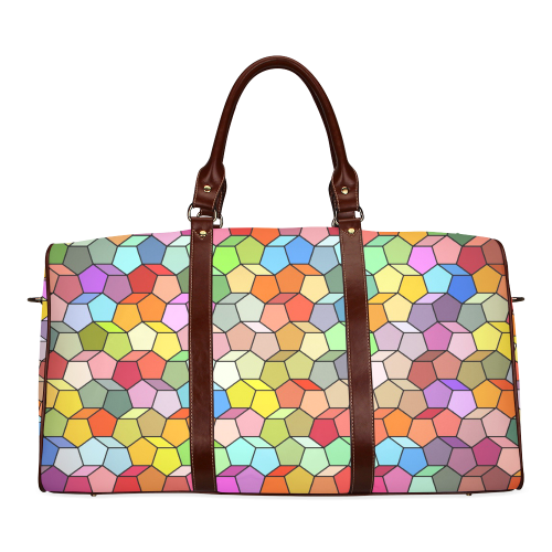 Colorful Polygon Pattern Waterproof Travel Bag/Small (Model 1639)