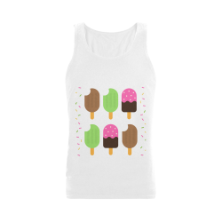 Summertime Treats Plus-size Men's Shoulder-Free Tank Top (Model T33)