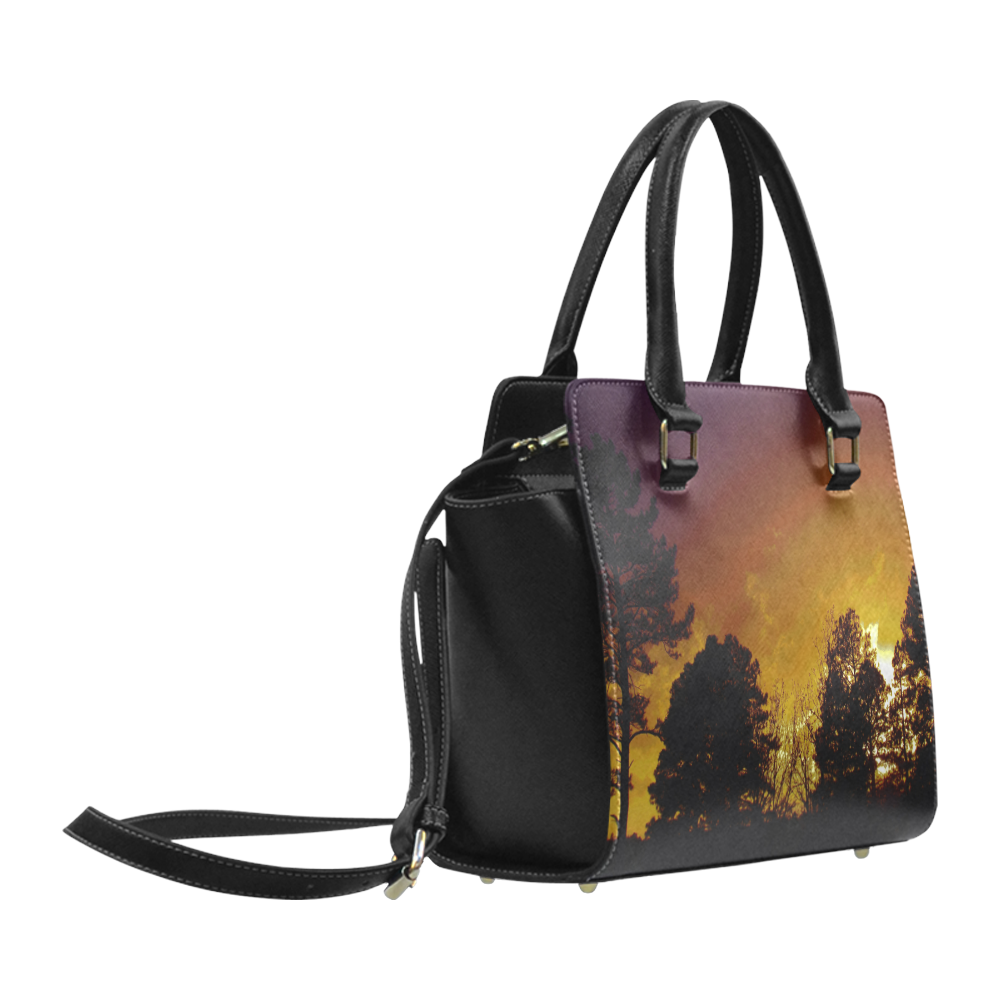 sunset forest bag Classic Shoulder Handbag (Model 1653)