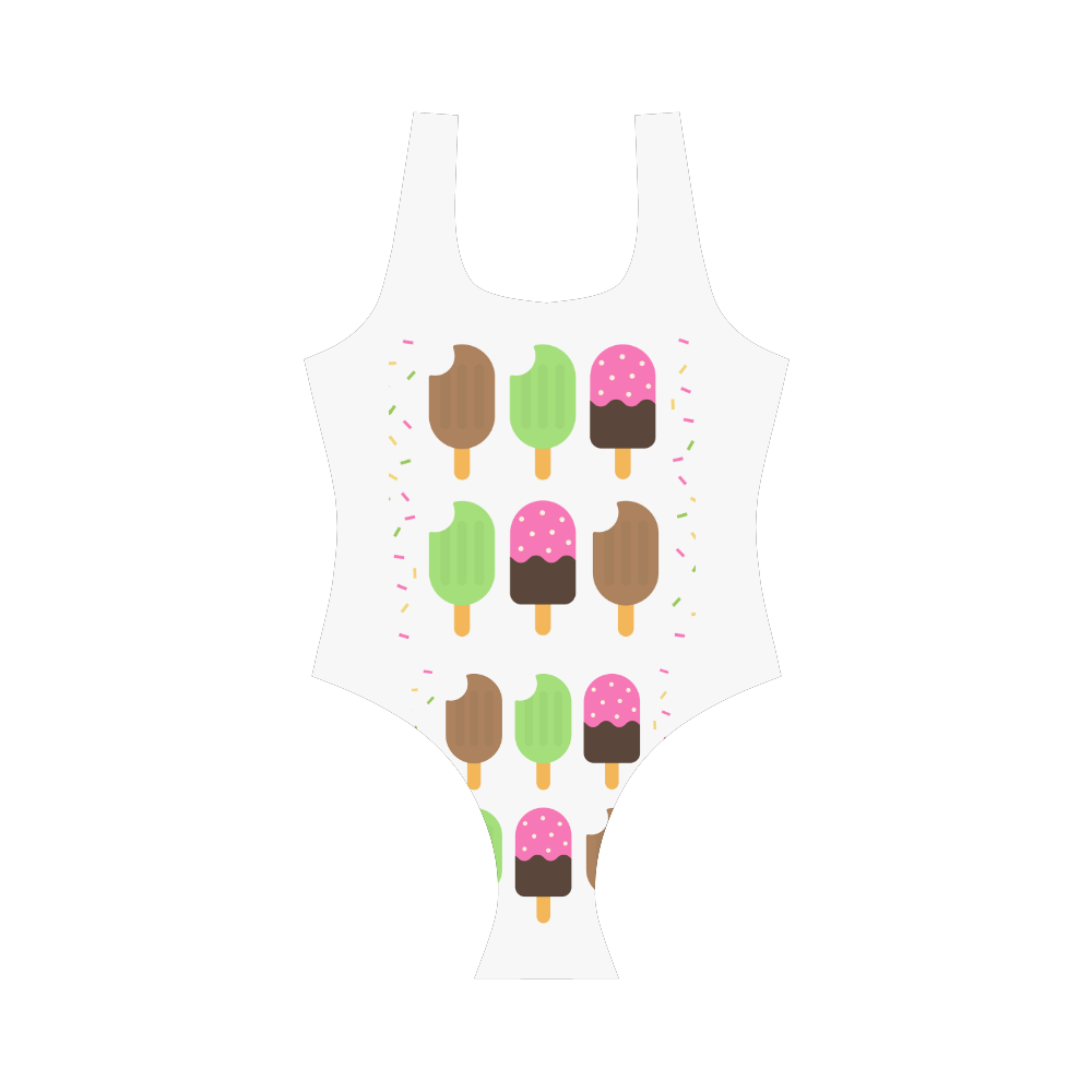 Summertime Treats Vest One Piece Swimsuit (Model S04)