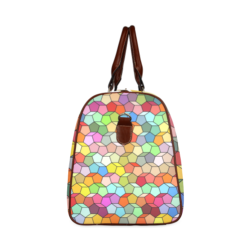 Colorful Polygon Pattern Waterproof Travel Bag/Small (Model 1639)
