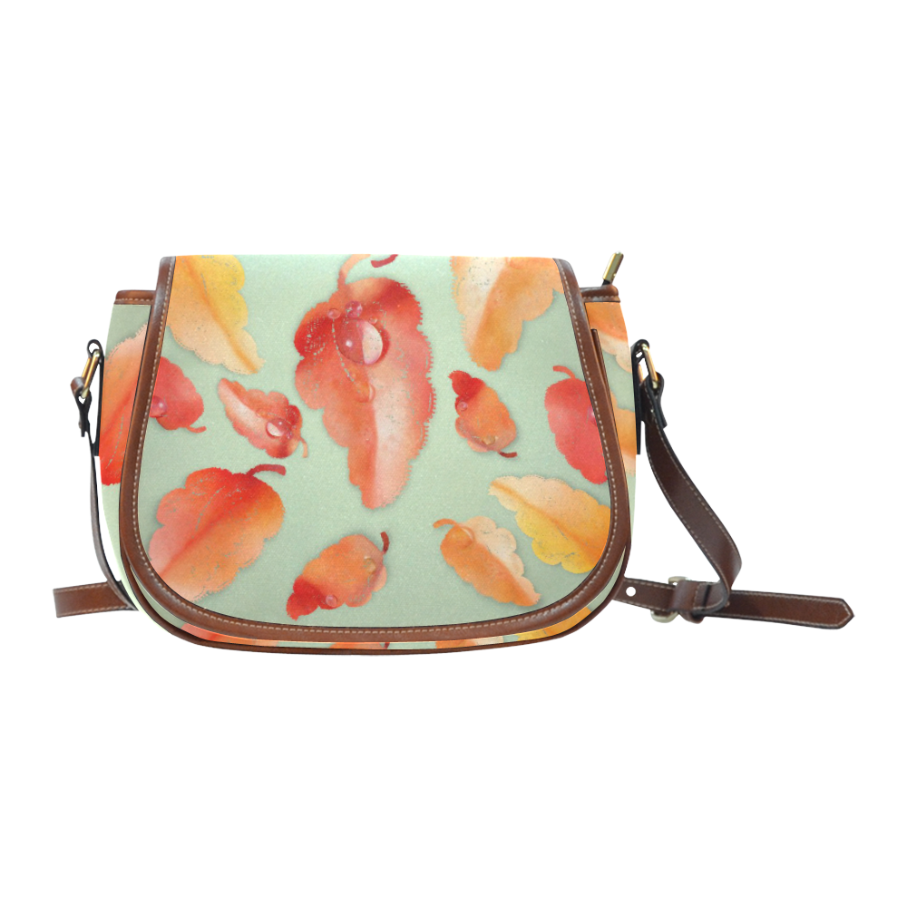 Leaves Saddle Bag/Small (Model 1649) Full Customization