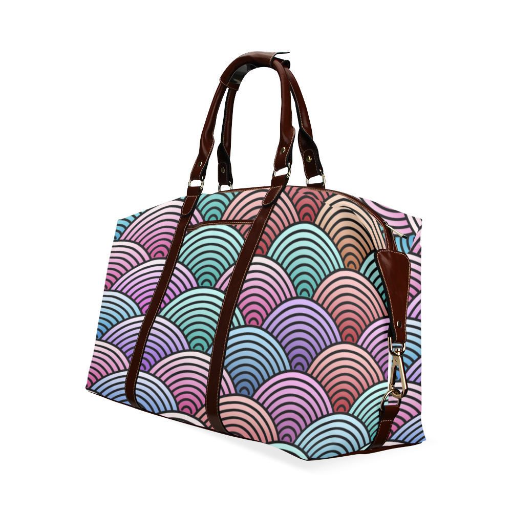 Concentric Circle Pattern Classic Travel Bag (Model 1643)