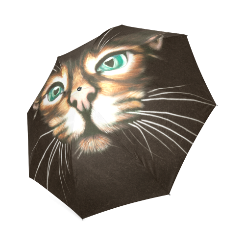 cat velvet Foldable Umbrella (Model U01)