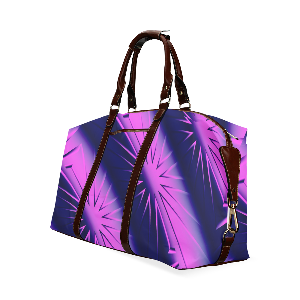 Purple and Blue Starburst Abstract Classic Travel Bag (Model 1643)