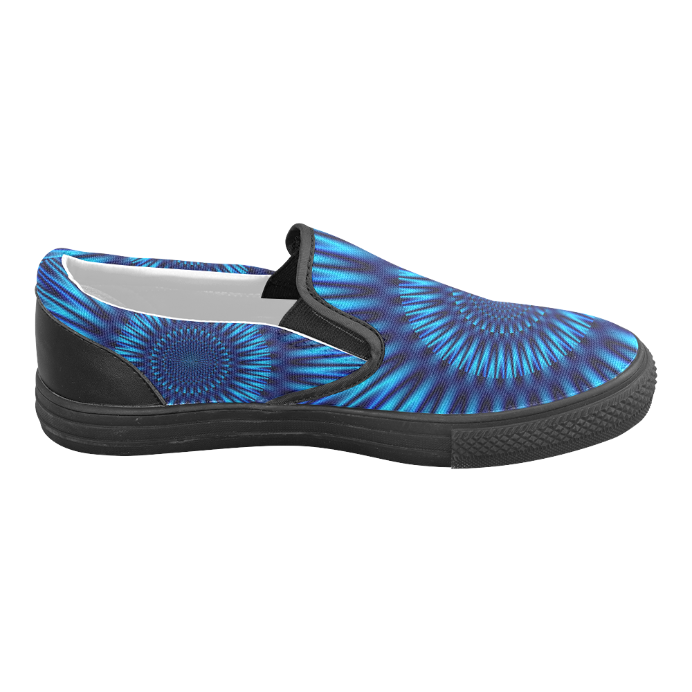 Blue Lagoon Men's Unusual Slip-on Canvas Shoes (Model 019)