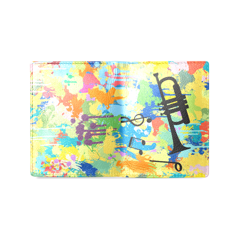 Let´s Musik Colorful Splash Men's Leather Wallet (Model 1612)