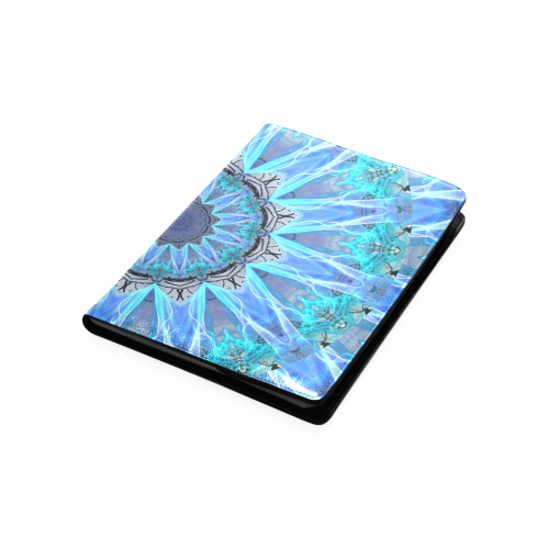 Sapphire Ice Flame, Cyan Blue Crystal Wheel Custom NoteBook B5