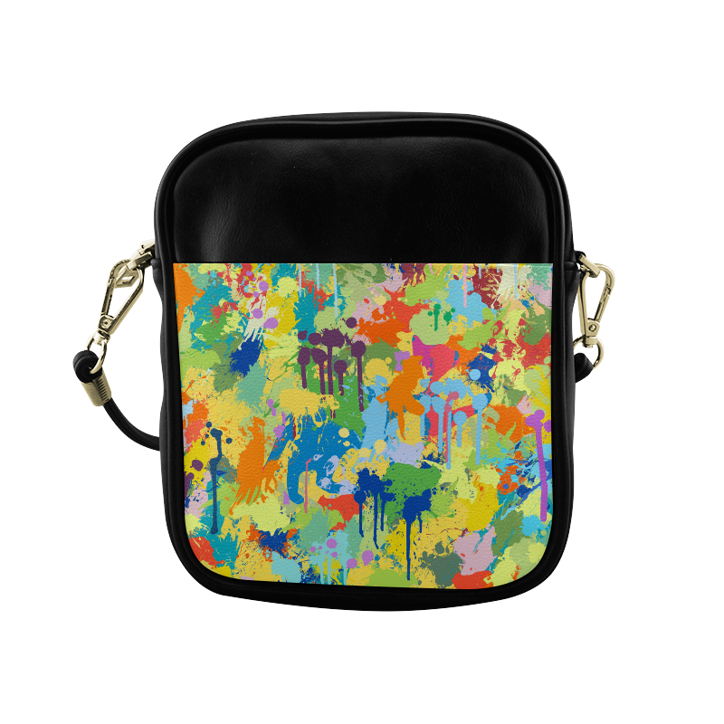 Colorful Splash Design Sling Bag (Model 1627)