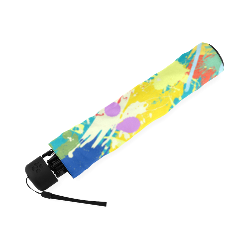 Love Hearts Colorful Splash Design Foldable Umbrella (Model U01)