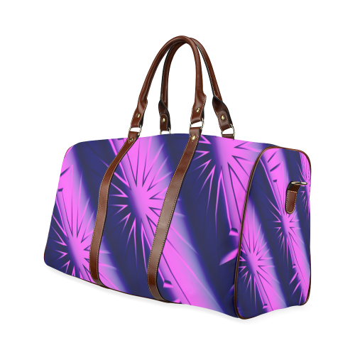 Blue and Purple Abstact Starburst Waterproof Travel Bag/Small (Model 1639)