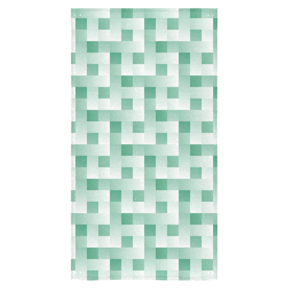 Mint/White Square Pattern Bath Towel 30"x56"