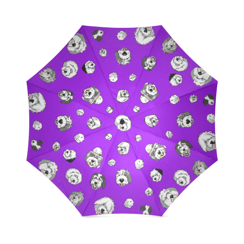 SHEEPIE HEADS umbrella Purple Foldable Umbrella (Model U01)