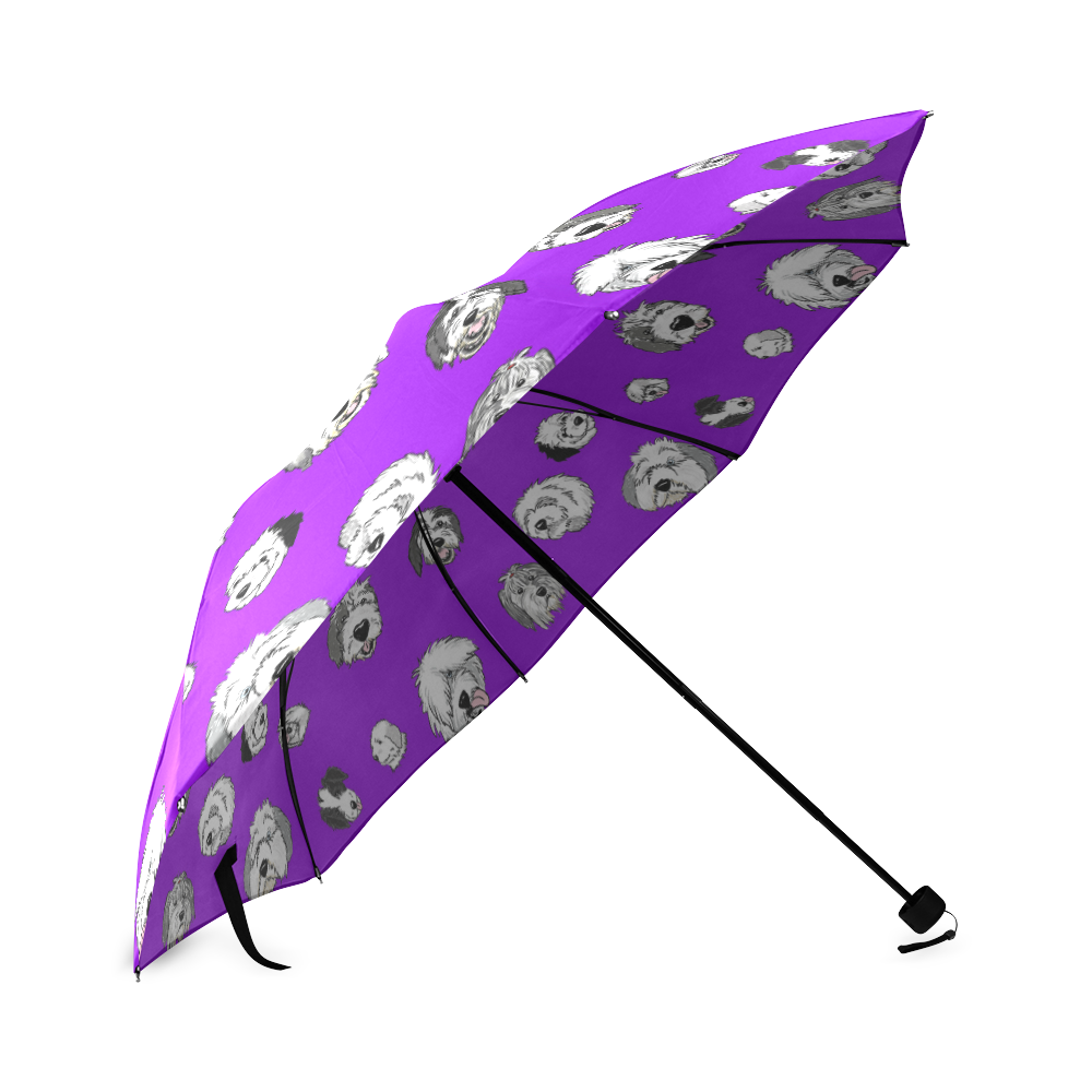 SHEEPIE HEADS umbrella Purple Foldable Umbrella (Model U01)