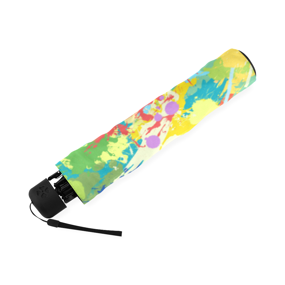 Wolf Colorful Splash Y Background Foldable Umbrella (Model U01)