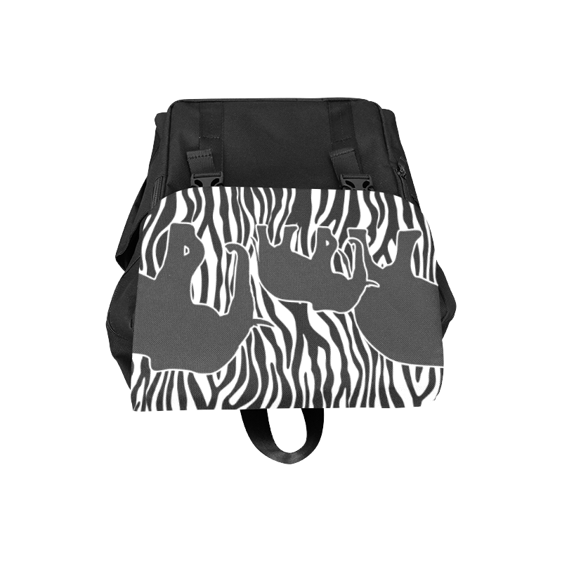 ELEPHANTS to ZEBRA stripes black & white Casual Shoulders Backpack (Model 1623)