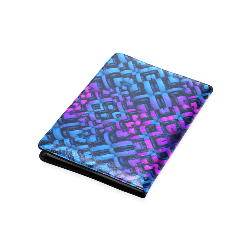 3-D Pattern in Neon Blue, Pink, and Black Custom NoteBook A5