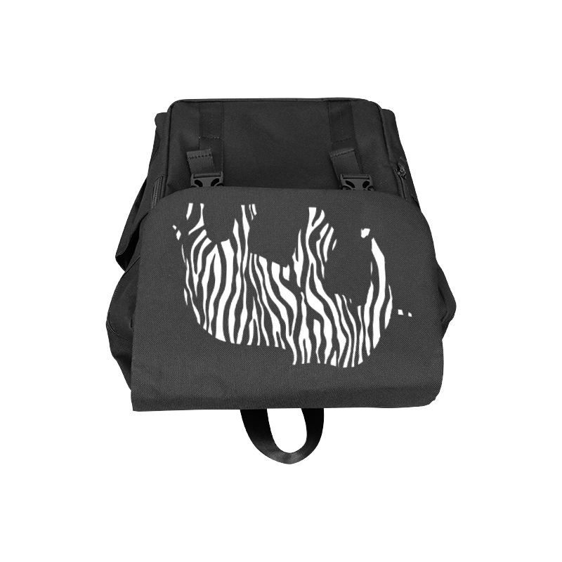 ZEBRAPHANT Elephant with Zebra Stripes black white Casual Shoulders Backpack (Model 1623)