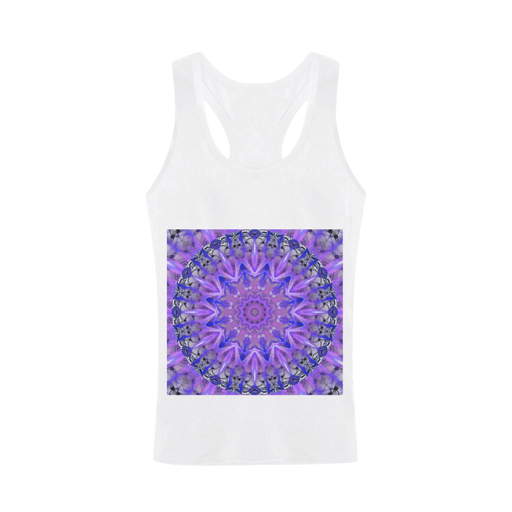 Abstract Plum Ice Crystal Palace Lattice Lace Men's I-shaped Tank Top (Model T32)