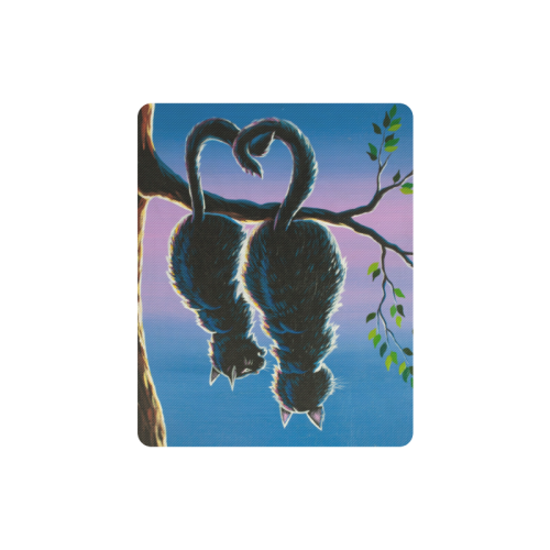 cat in love Rectangle Mousepad