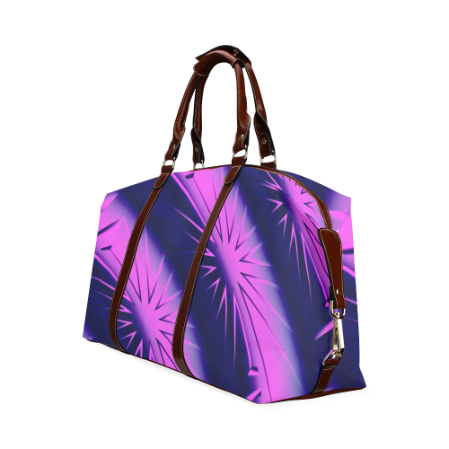 Purple and Blue Starburst Abstract Classic Travel Bag (Model 1643)