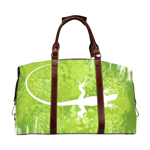 Green Lizard Shape Painting Classic Travel Bag (Model 1643)
