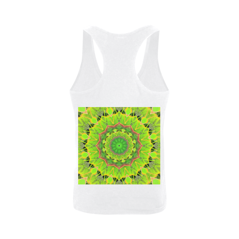 Golden Green Foliage Ferns Abstract Summer Days Plus-size Men's I-shaped Tank Top (Model T32)