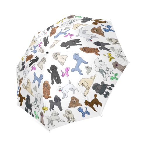 poodle white Foldable Umbrella (Model U01)