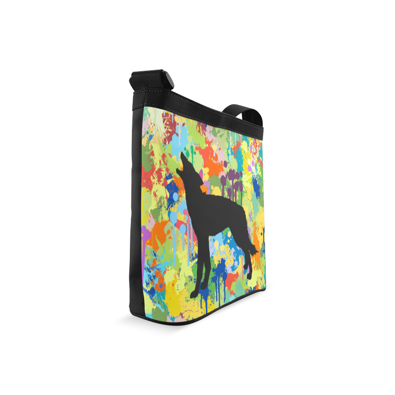 Free Wolf Colorful Splash Complete Crossbody Bags (Model 1613)