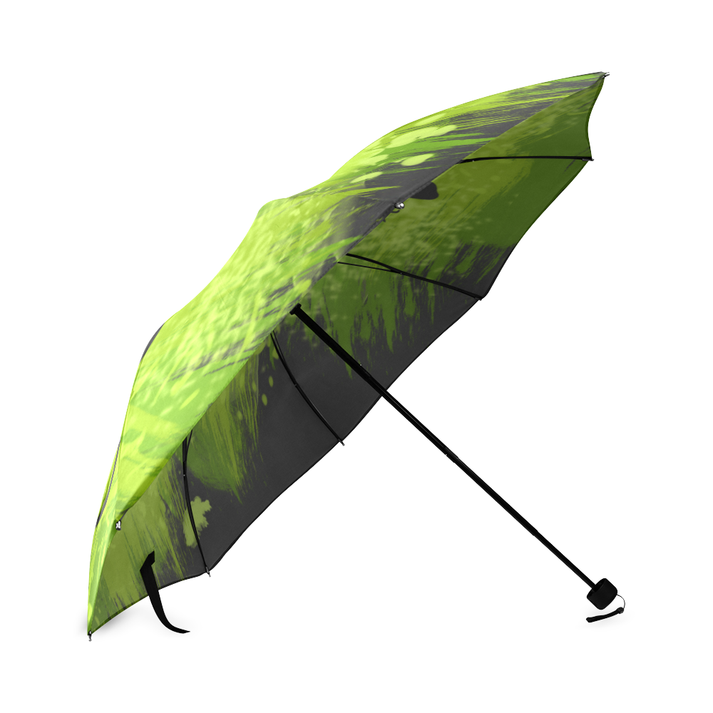 Green Lizard Shape Painting Your Background Foldable Umbrella (Model U01)