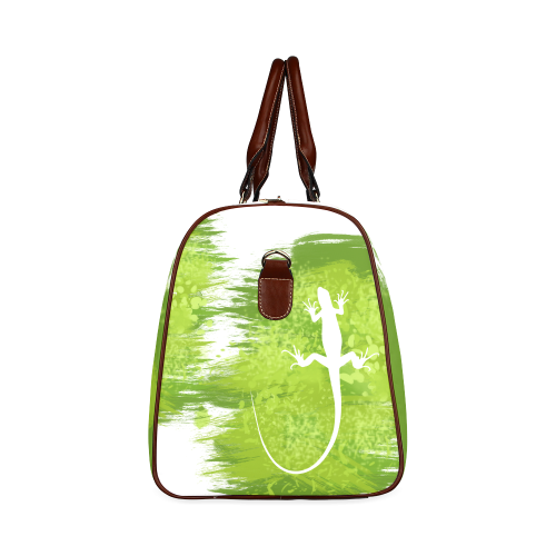 Green Lizard Shape Painting Waterproof Travel Bag/Small (Model 1639)