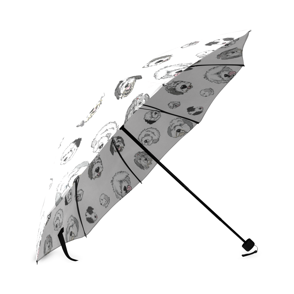 SHEEPIE HEADS umbrella White Foldable Umbrella (Model U01)