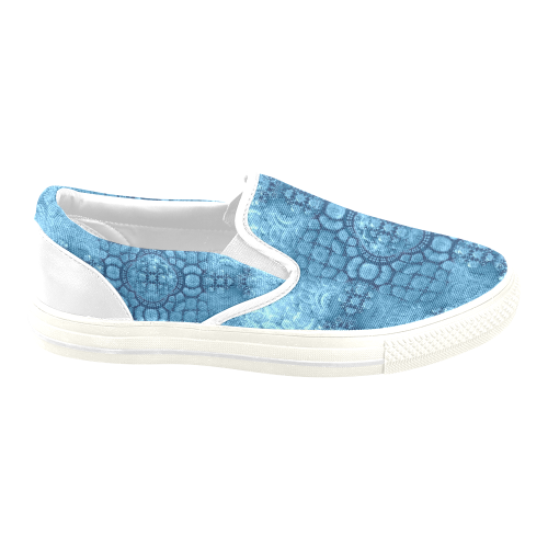 Frozen Fractal Women's Unusual Slip-on Canvas Shoes (Model 019)