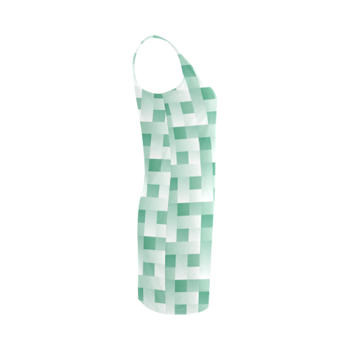 Mint/White Square Pattern Medea Vest Dress (Model D06)