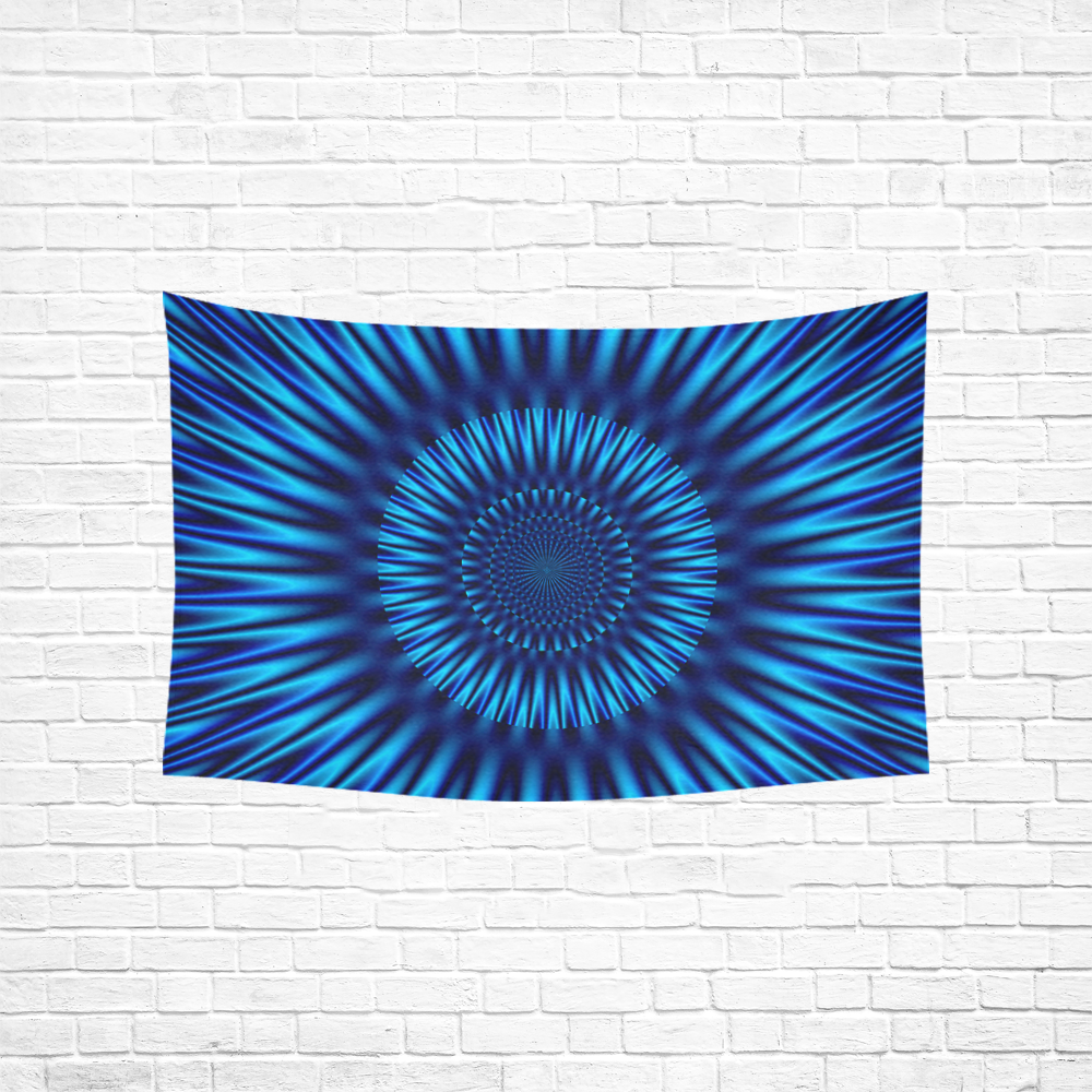 Blue Lagoon Cotton Linen Wall Tapestry 60"x 40"