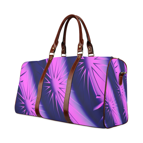 Blue and Purple Abstact Starburst Waterproof Travel Bag/Small (Model 1639)