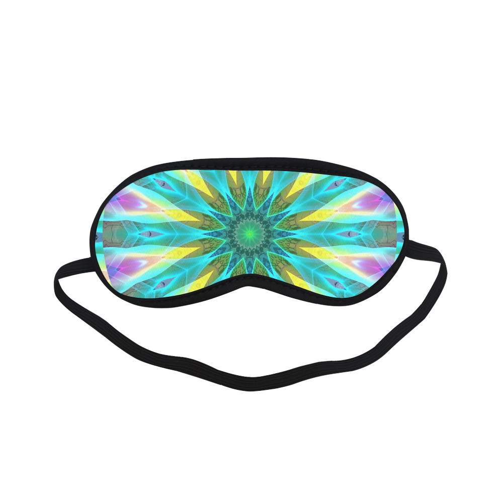 Golden Violet Peacock Sunrise Abstract Wind Flower Sleeping Mask