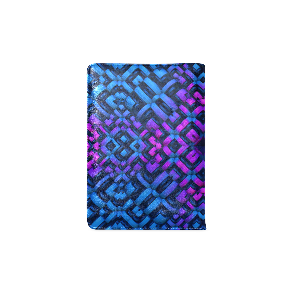 3-D Pattern in Neon Blue, Pink, and Black Custom NoteBook A5