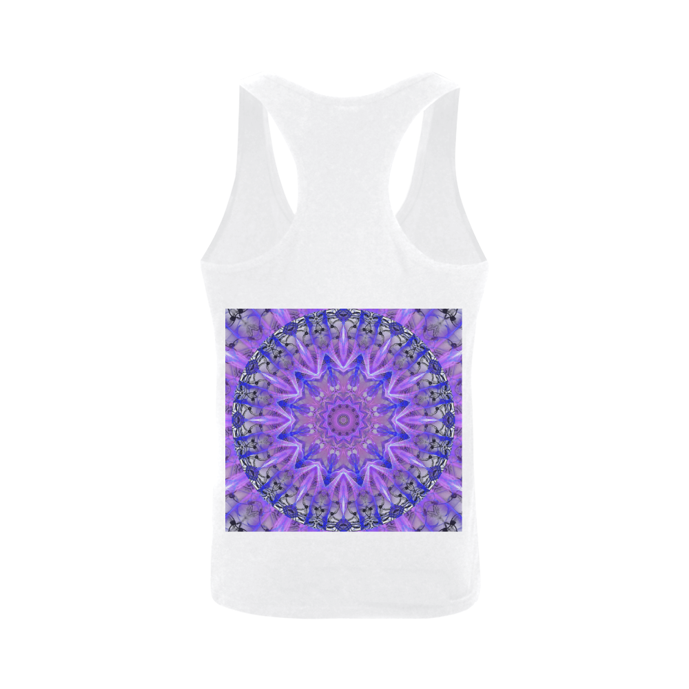 Abstract Plum Ice Crystal Palace Lattice Lace Men's I-shaped Tank Top (Model T32)