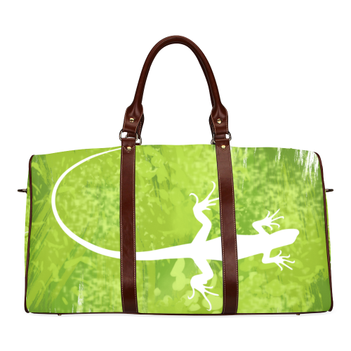 Green Lizard Shape Painting Waterproof Travel Bag/Small (Model 1639)