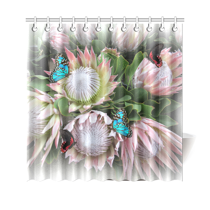 King Protea & South Africa Shower Curtain 69"x70"