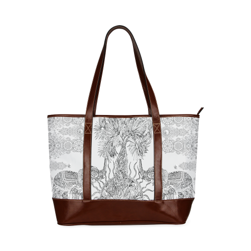 indes 3-2 white Tote Handbag (Model 1642)