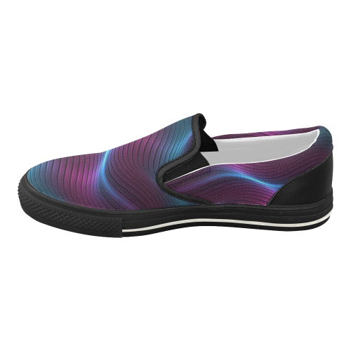 Wavy One Women's Slip-on Canvas Shoes (Model 019)
