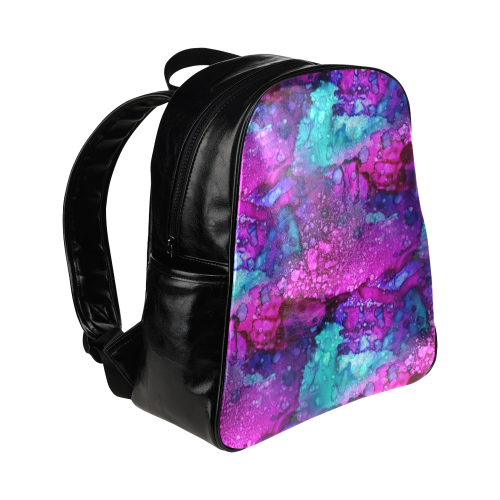 Melting In Purple Multi-Pockets Backpack (Model 1636)