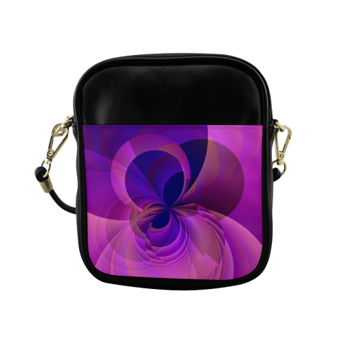 Abstract Infinity in Blue and Purple Sling Bag (Model 1627)