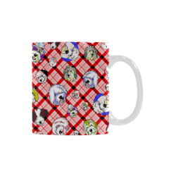 Plaid Sheepies-PINK & BLUE White Mug(11OZ) | ID: D407070