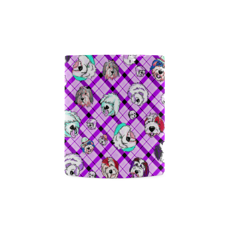 Plaid Sheepies-CRAZY PURPLE White Mug(11OZ)