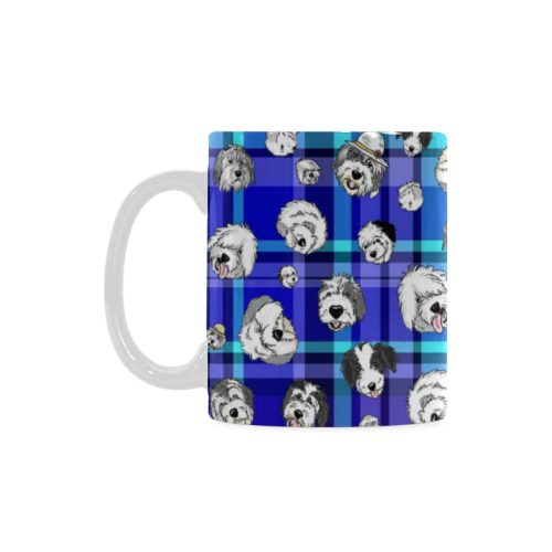 Plaid Sheepies-BLUE White Mug(11OZ)