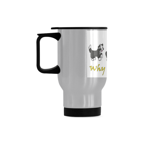 Why BE Normal JPG Travel Mug (Silver) (14 Oz)