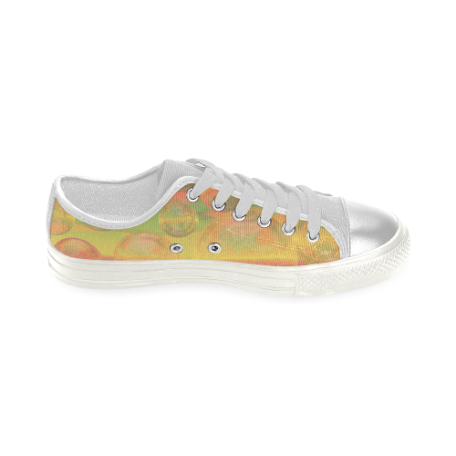 Autumn Ruminations, Abstract Gold Rose Glory Women's Classic Canvas Shoes (Model 018)